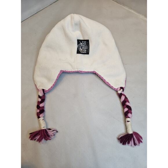 Everest Designs Wool Girls Hat Lined Tassel Cap Made in Nepal Ski Cap Snowflakes - Picture 14 of 16